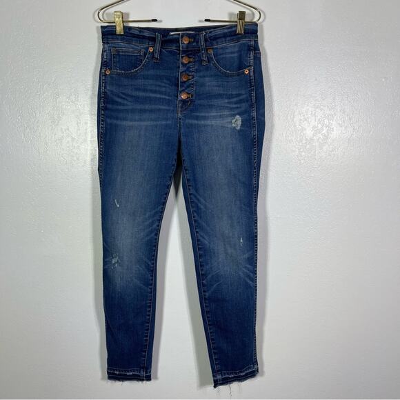 Madewell, 10" High Rise Skinny Jeans, 4 Button Fly. Size 27. In excellent cond! - Picture 1 of 10